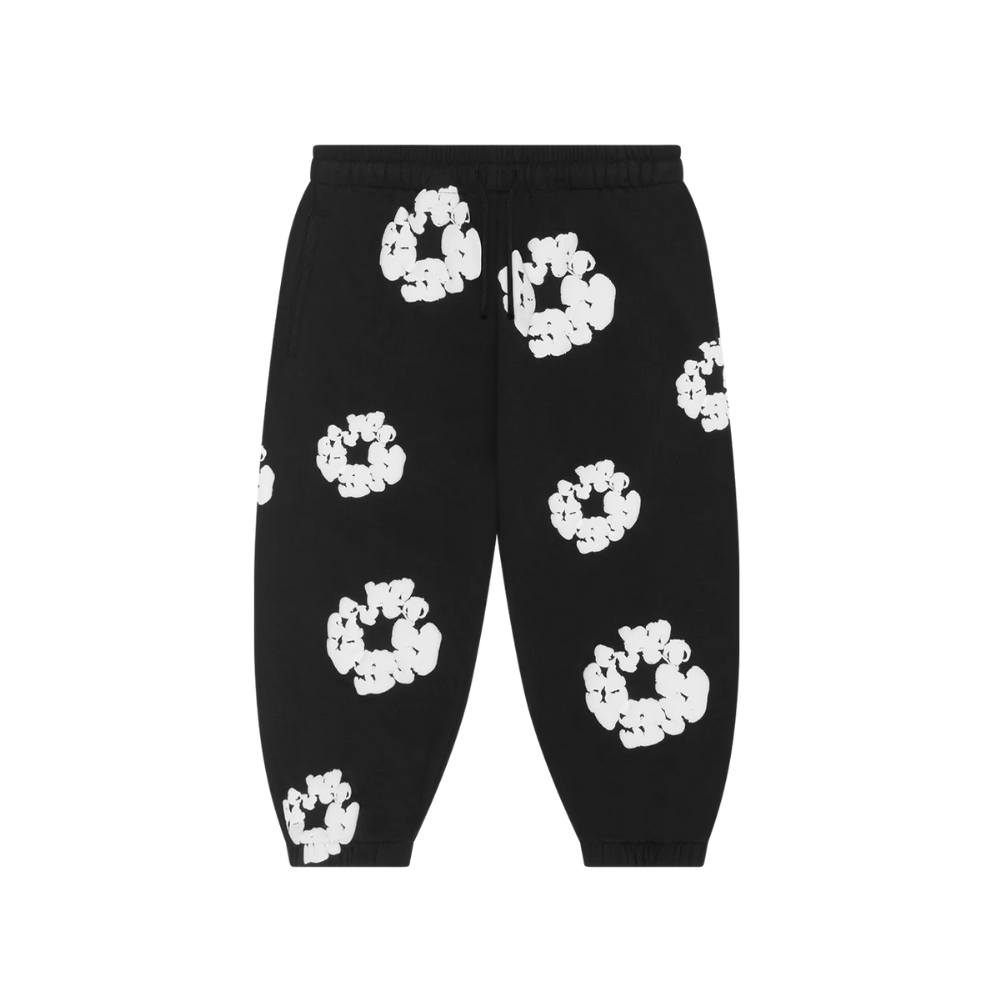 Denim Tears Kids Cotton Wreath Sweatpants Black