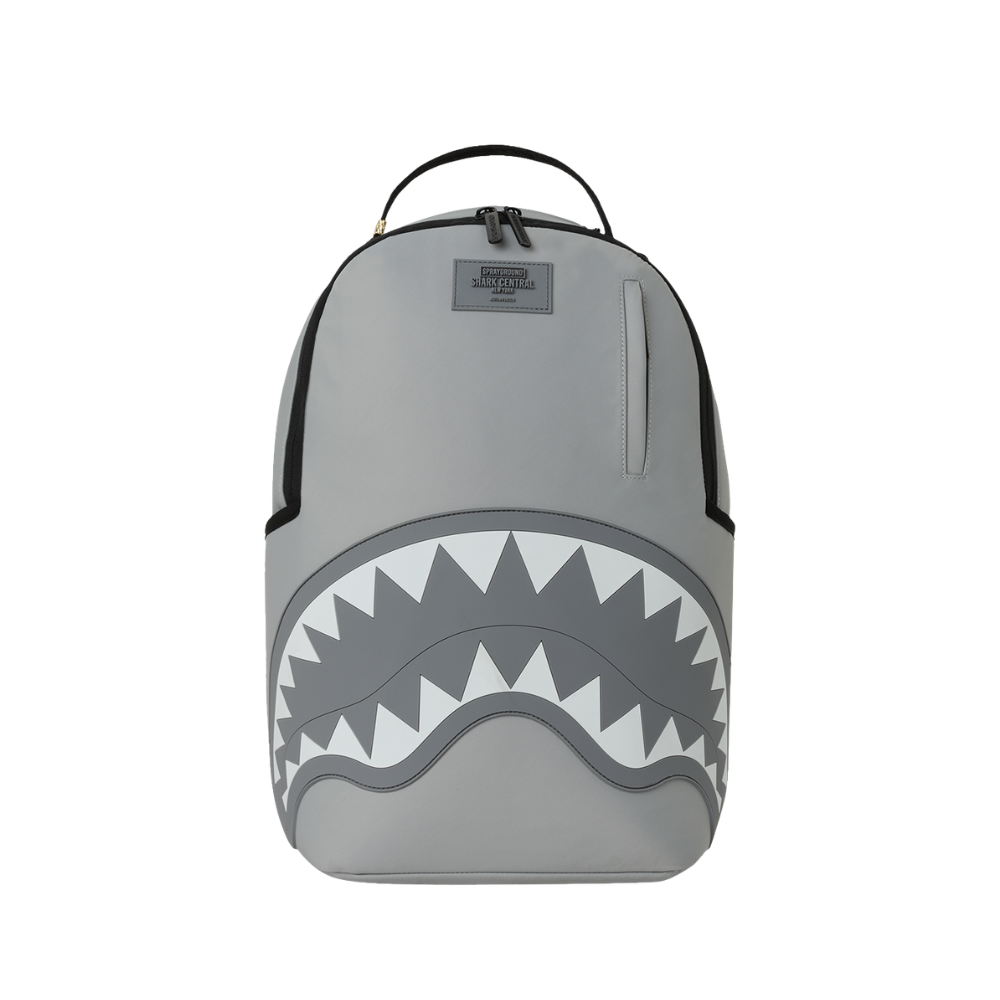 Sprayground Shark Central Tonal Gray Nylon DLXS Backpack
