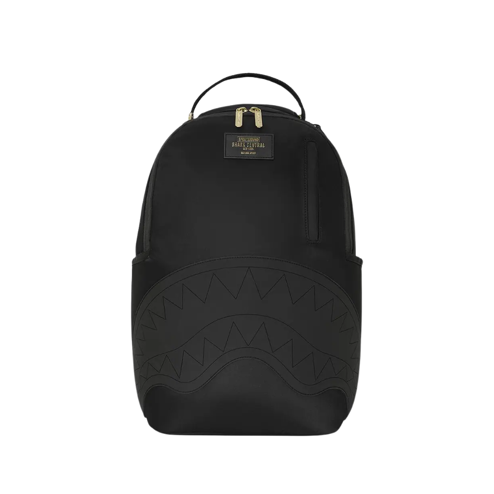 Sprayground Shark Central Gold Lettering DLX Backpack