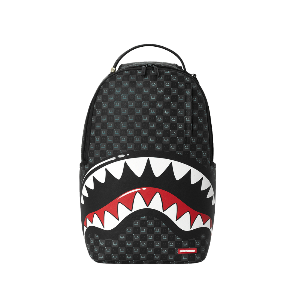 Sprayground Sharks In Paris WTF Bubbly Black Check DLXSV Backpack