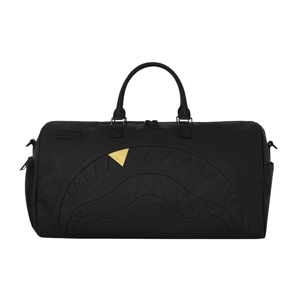 Sprayground Blacked Out Embossed Gold Tooth Duffle