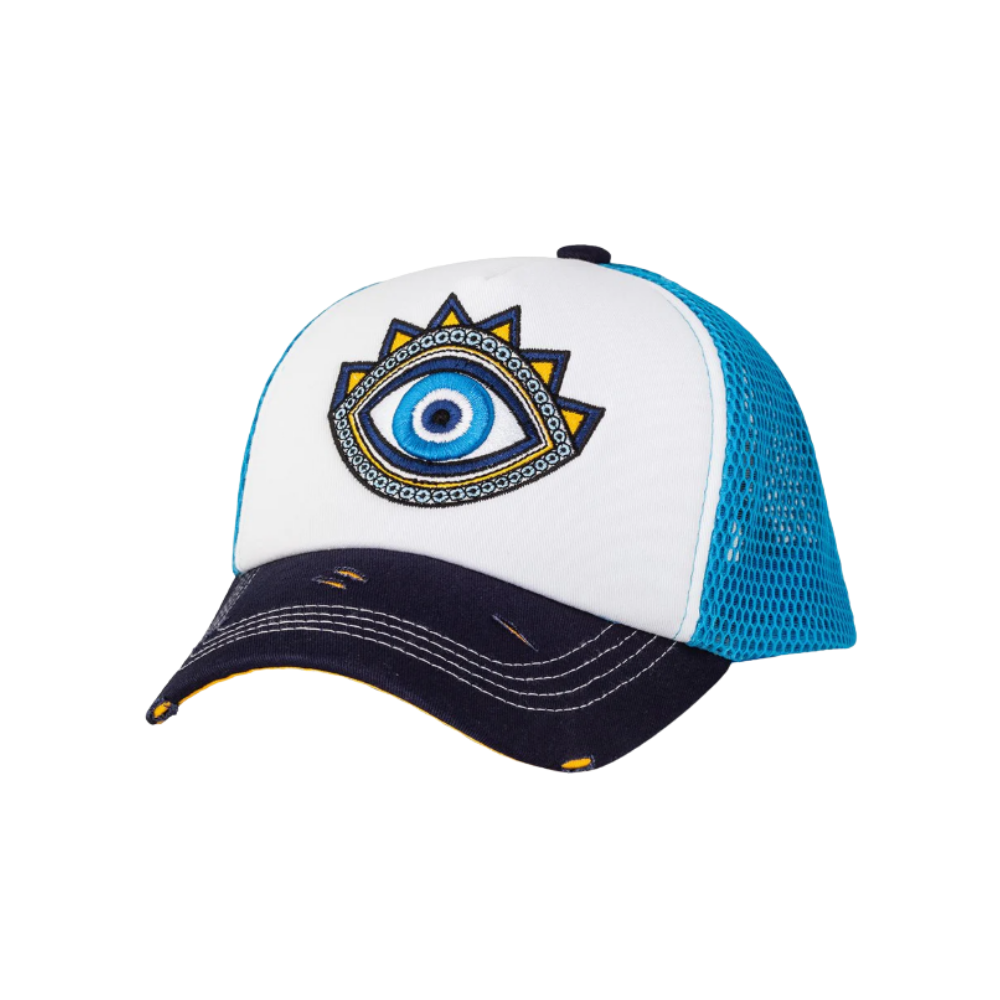 Evil Eye Nav/Wt/Blu Blue Cap