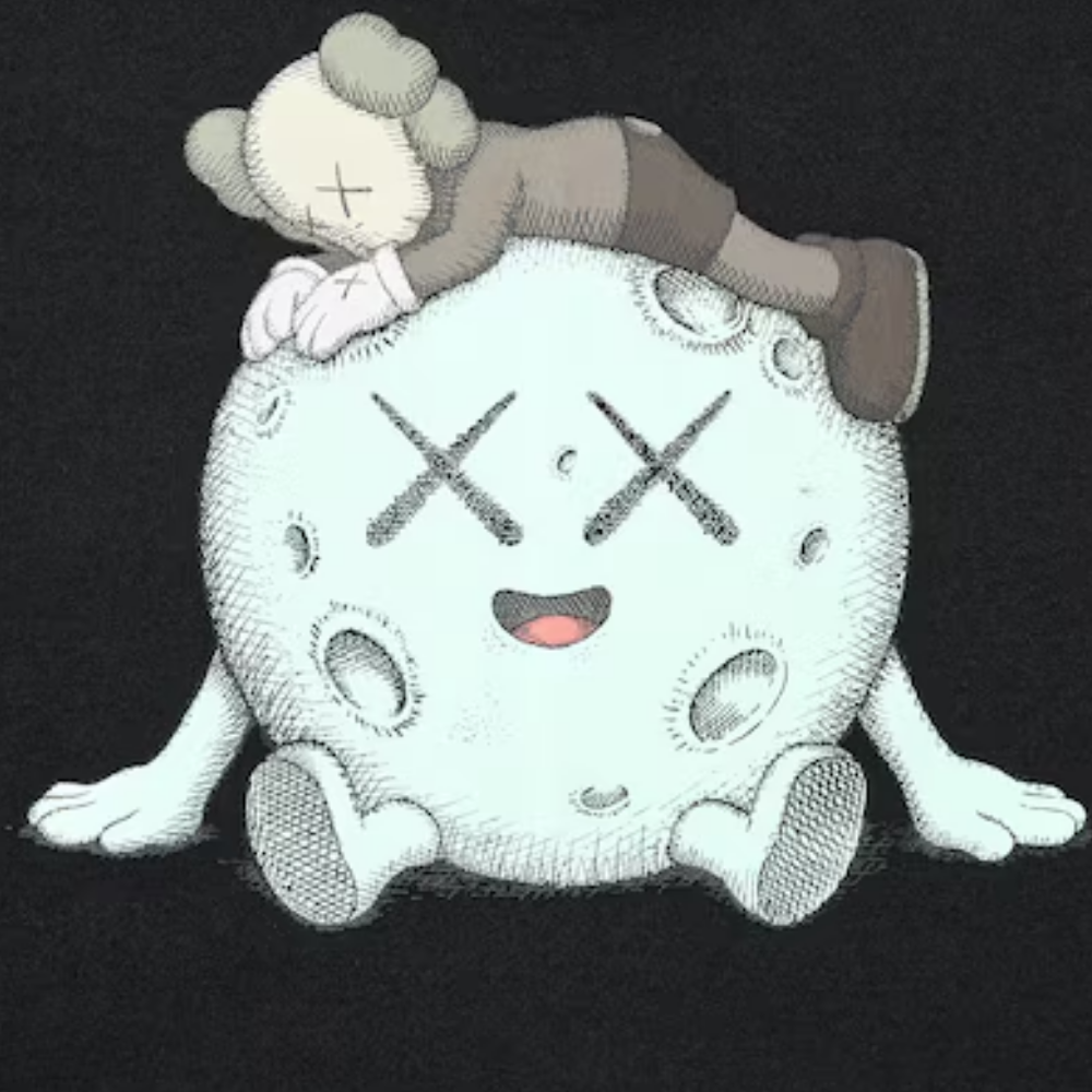 Uniqlo 'KAWS UNIVERSE' Moon & Companion UT Graphic T-Shirt - Black - Unisex