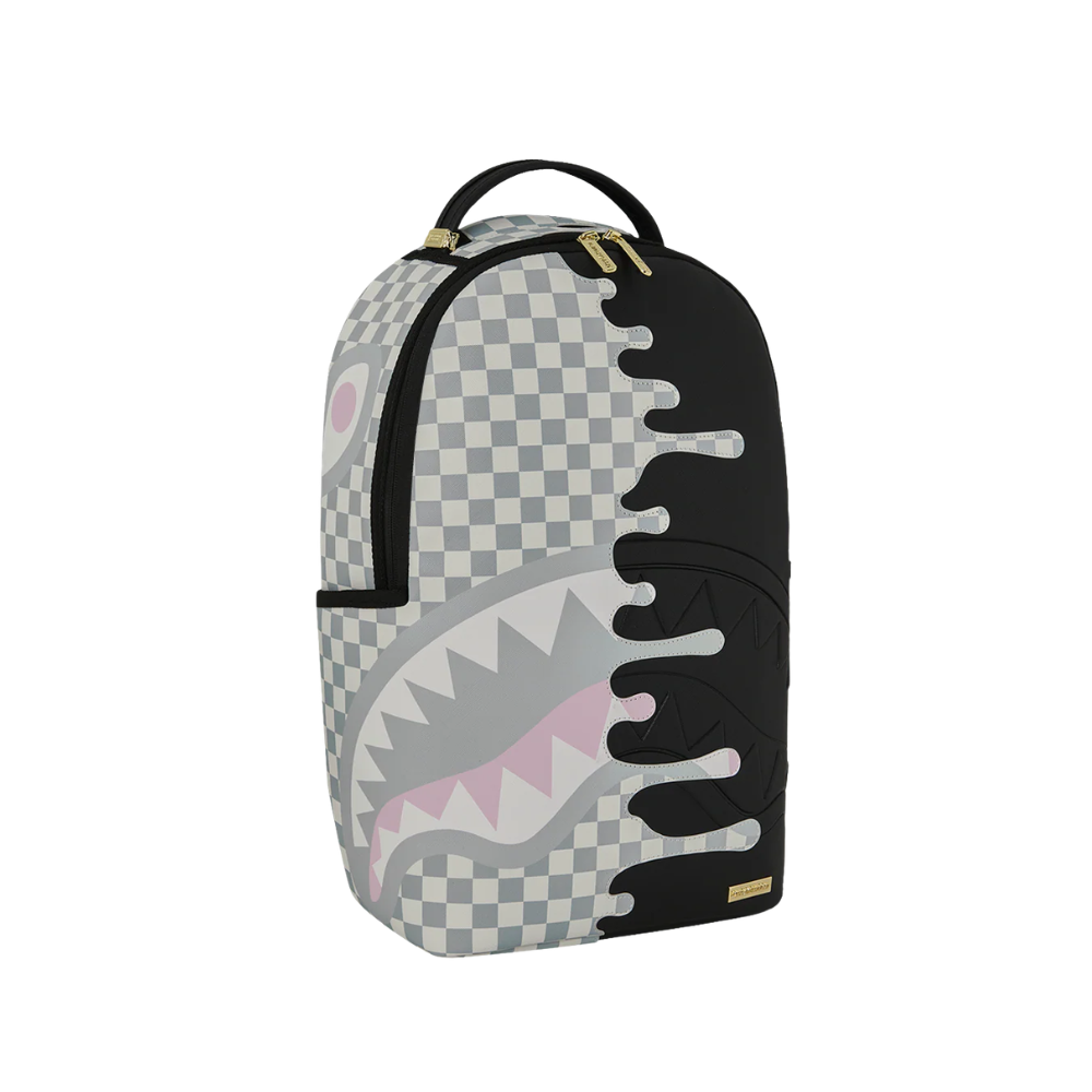 Sprayground Cream Check Side Drip Backpack