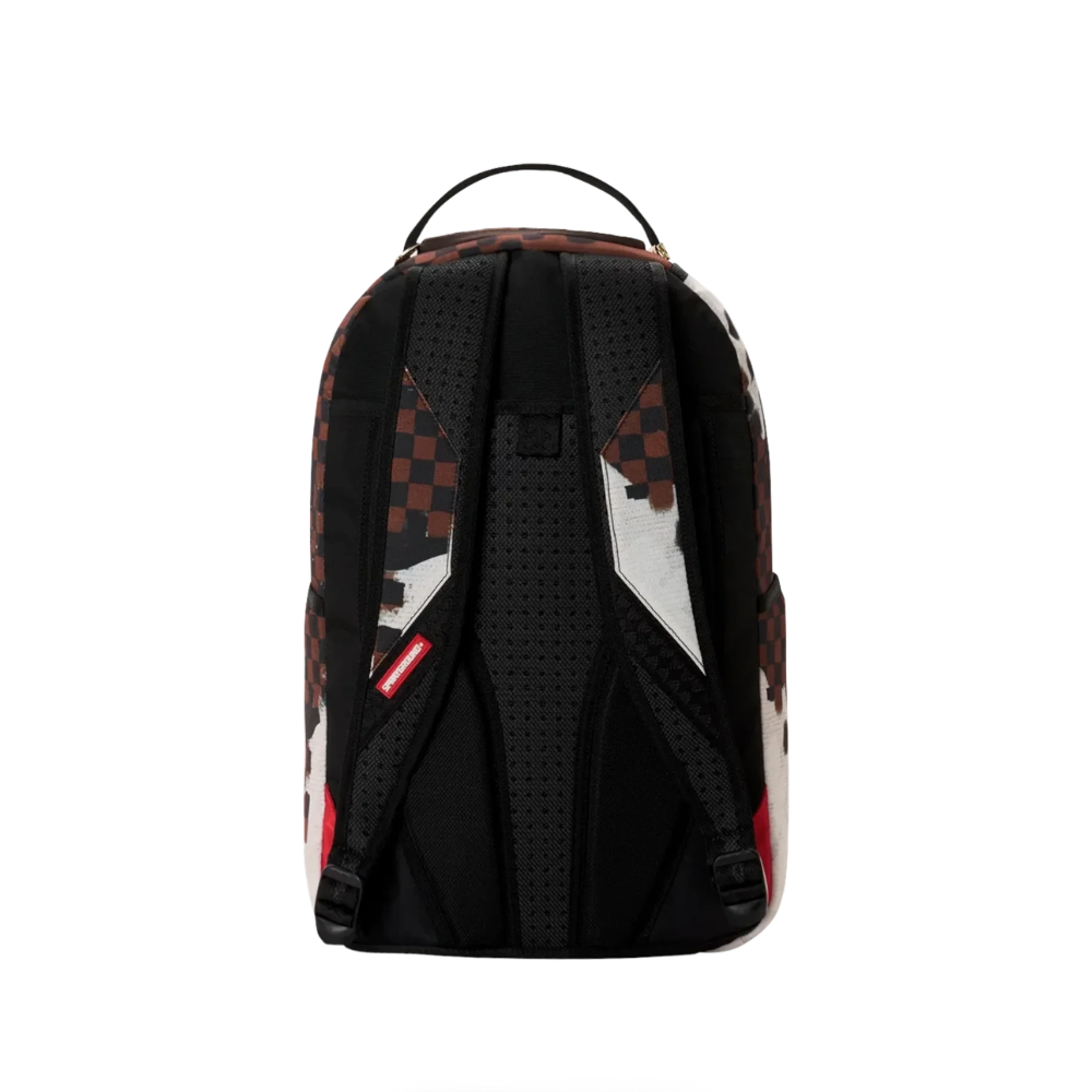 Sprayground Sharks In Paris Cotton Canvas Painted DLX Backpack