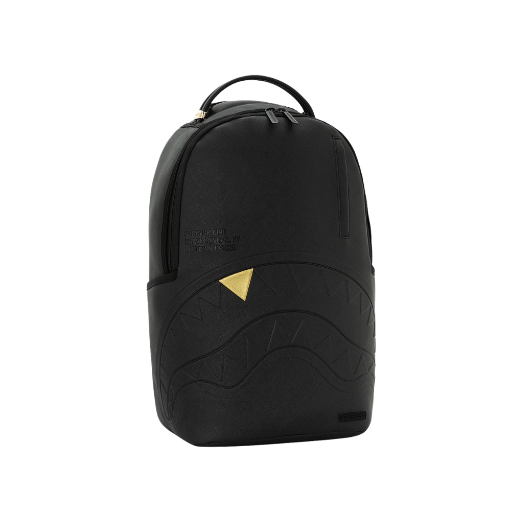Sprayground Blacked Out Embossed Gold Tooth DLXSV Backpack