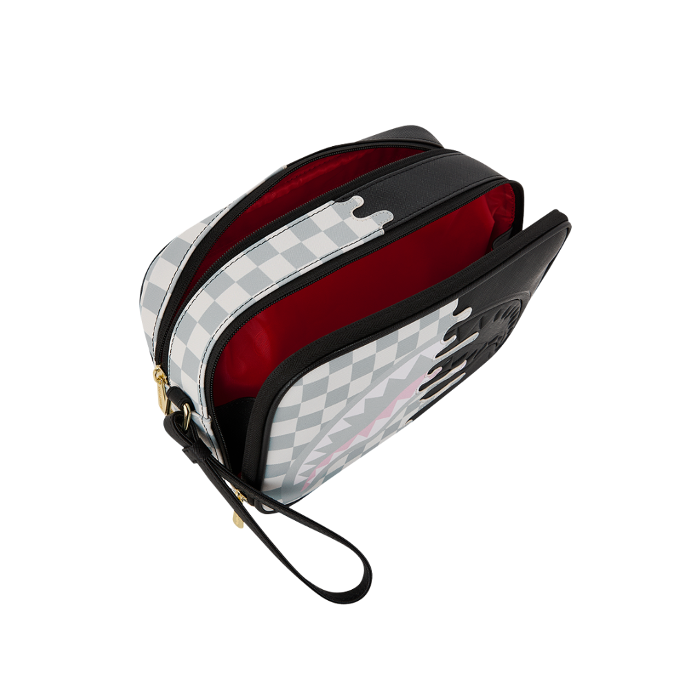 Sprayground Cream Check Side Drip Toiletry Brick