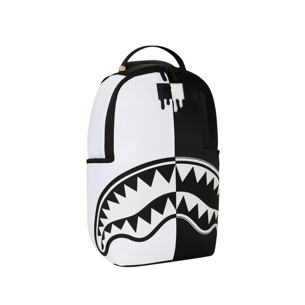 Sprayground Shark Central Black And White DLXS Backpack