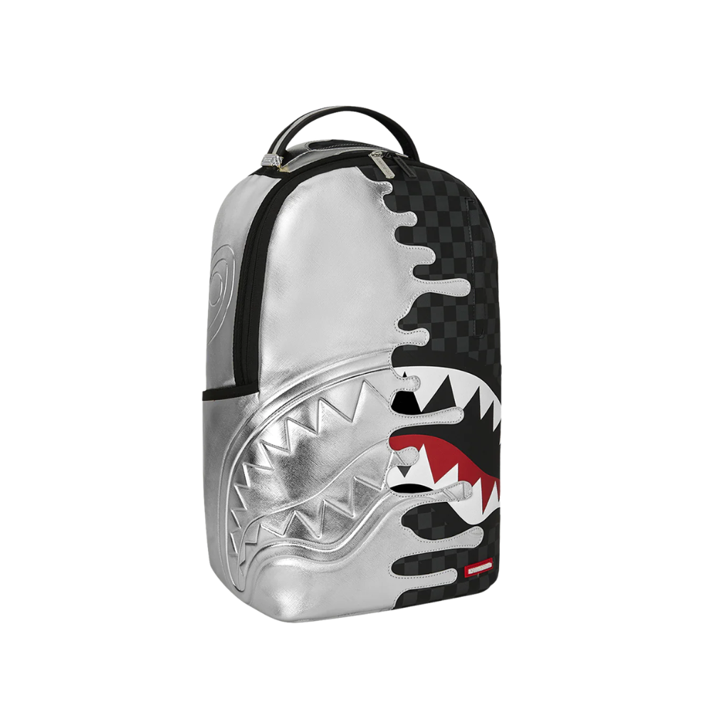 Sprayground Silver Side Drip Savage Backpack