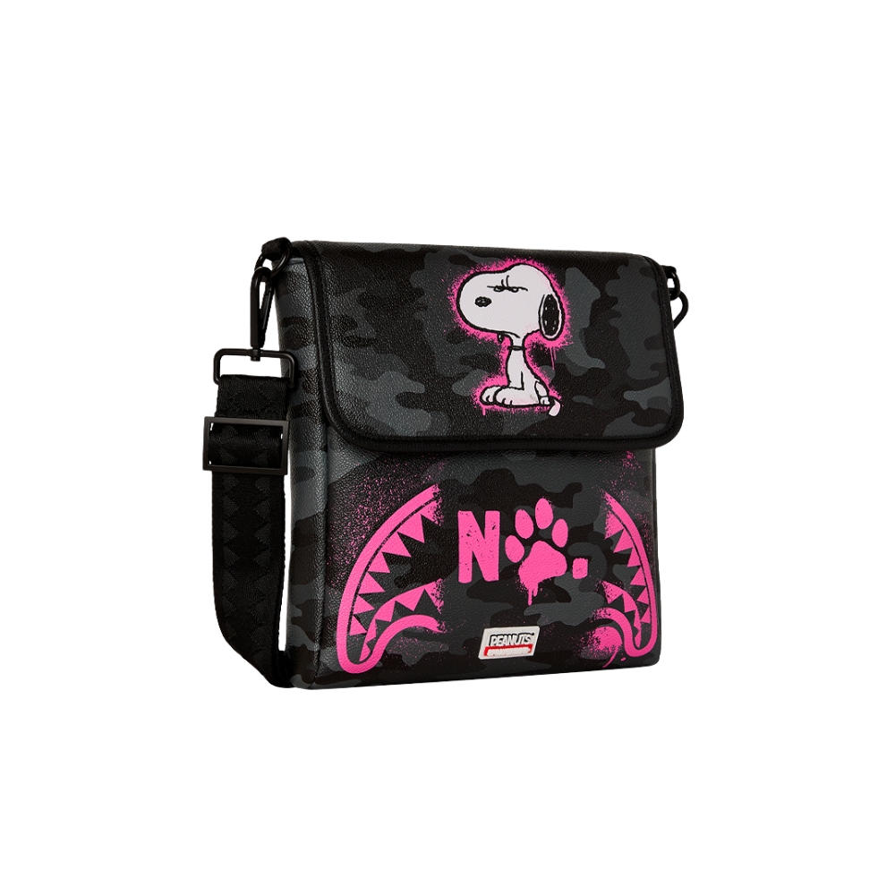 Sprayground Snoopy Pink Stencil Messenger Sling