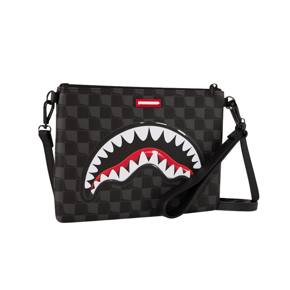 Sprayground Sharks In Paris Balloon Black Crossover Clutch