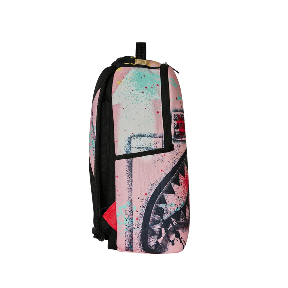 Sprayground Shark Central Pink Lab Coat Street Art DLXSR Backpack