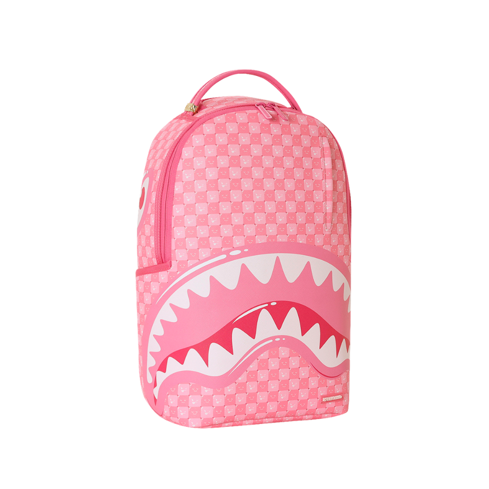 Sprayground Pink New Check Faces DLXSV Backpack