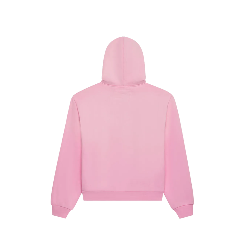 Sp5der OG web spray zip hoodie light pink
