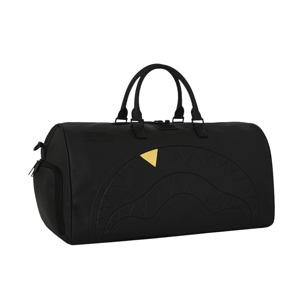 Sprayground Blacked Out Embossed Gold Tooth Duffle