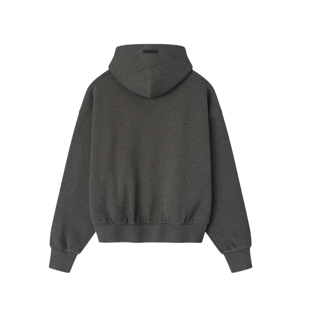 Fear of God Essentials Embossed Essentials Classic Hoodie in Fleece Dark Grey