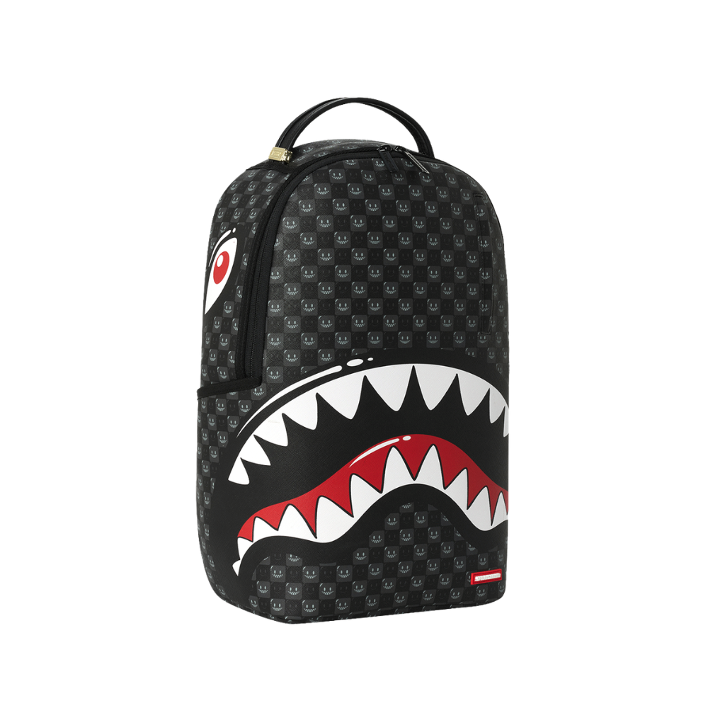Sprayground Sharks In Paris WTF Bubbly Black Check DLXSV Backpack
