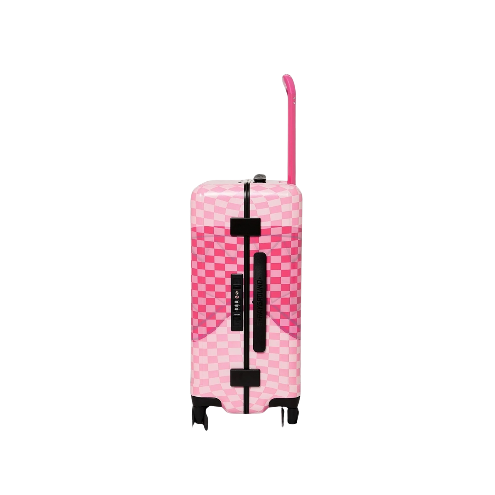 Sprayground Pink Sharks In Paris Patch Carry-on Luggage - crypt.ae