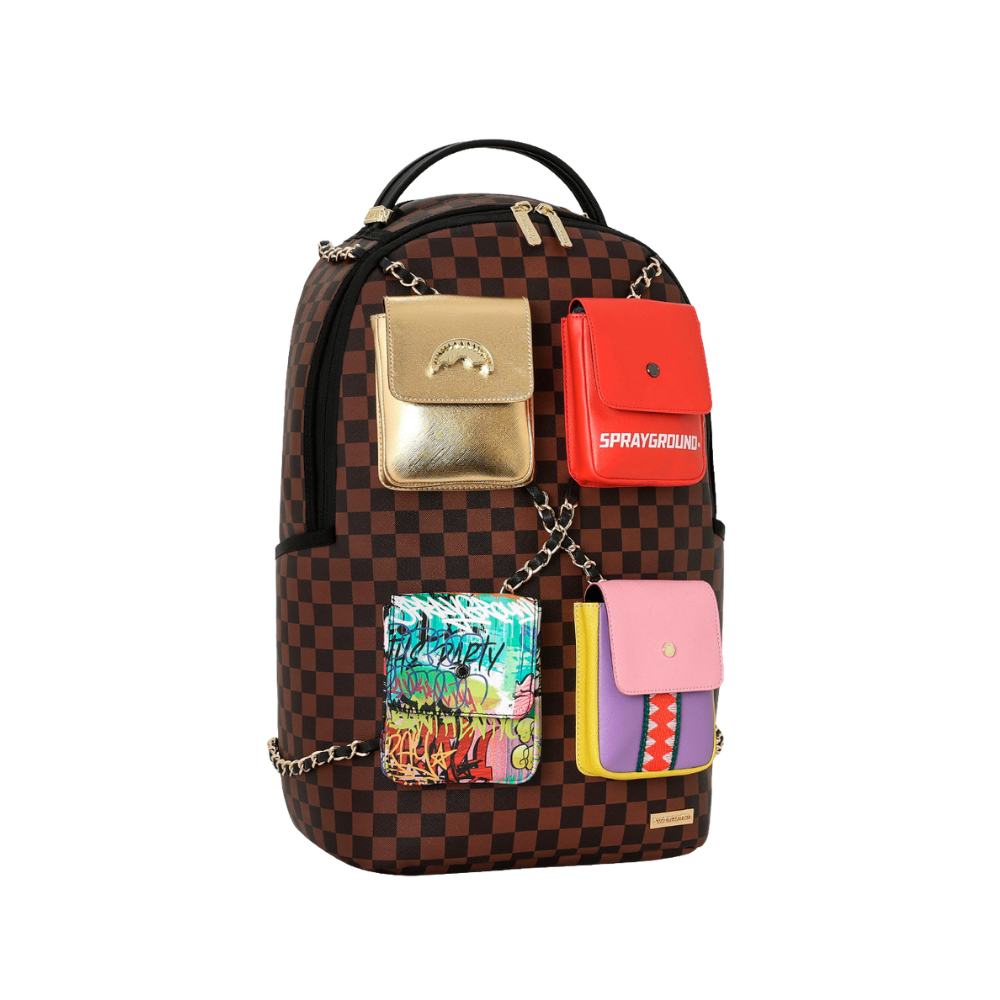 Sprayground Hanging Pockets Mix Up DLXSV Backpack