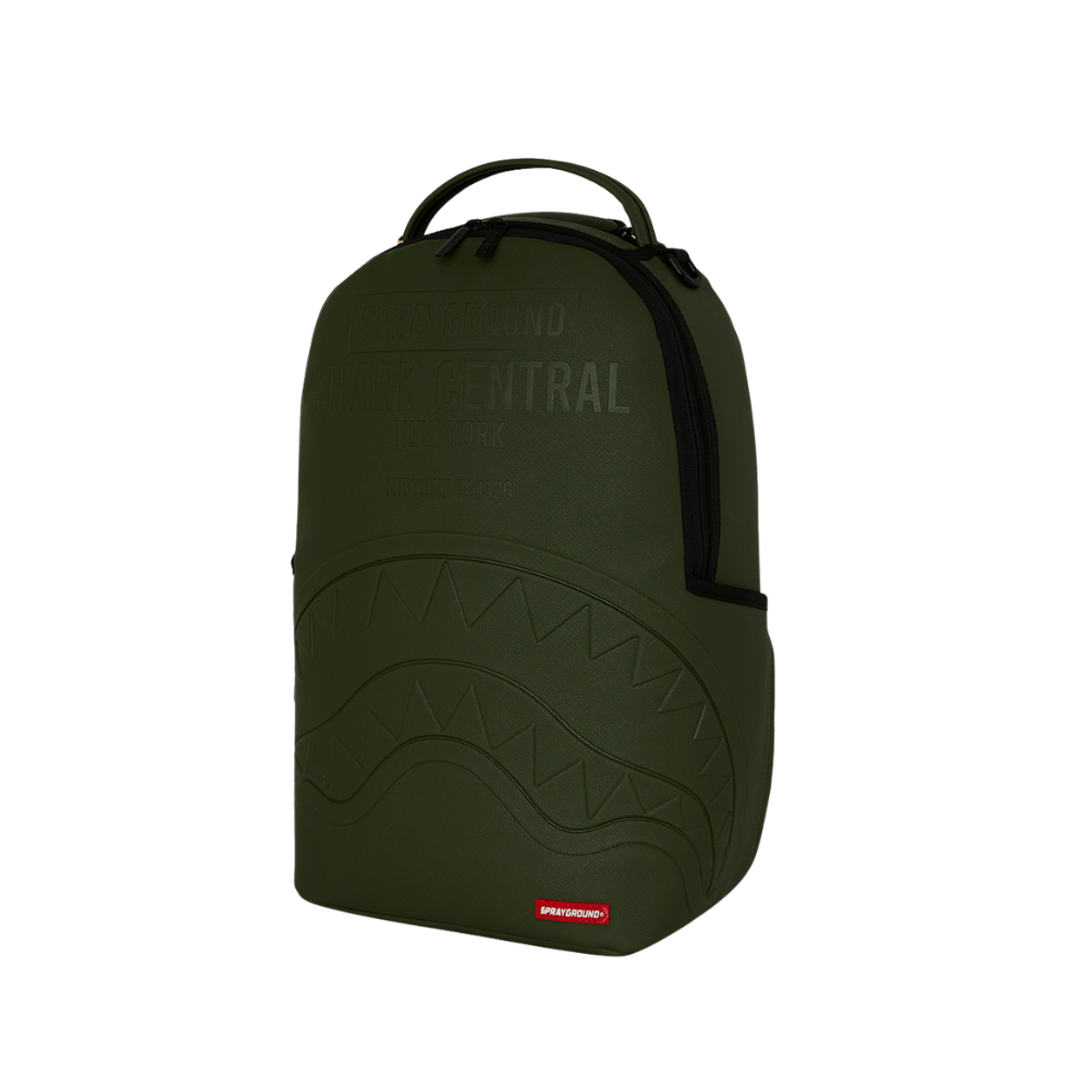 Sprayground Shark Central Embossed Green DLXSV Backpack