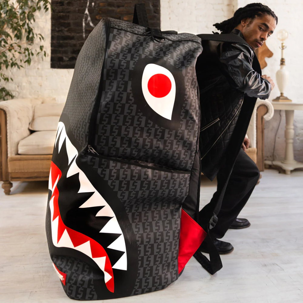 Sprayground Money Check Grey Worlds Biggest Backpack