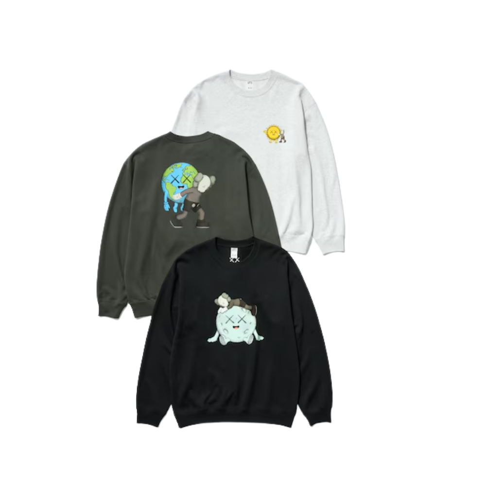 Uniqlo 'KAWS UNIVERSE' Moon & Companion Sweatshirt - Black - Unisex