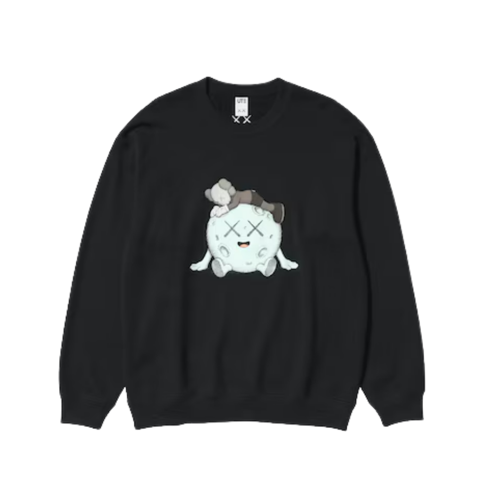 Uniqlo 'KAWS UNIVERSE' Moon & Companion Sweatshirt - Black - Unisex