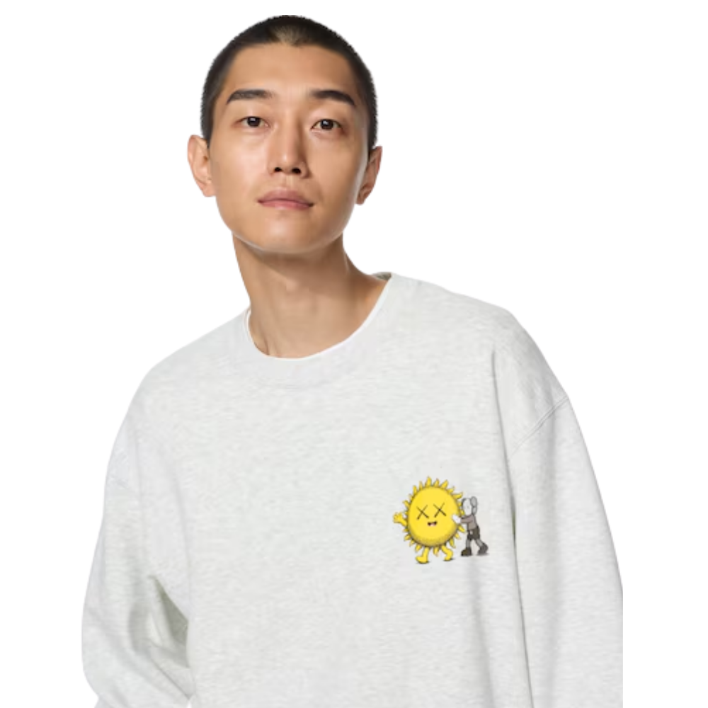 Uniqlo 'KAWS UNIVERSE' Sun & Companion Sweatshirt - Gray - Unisex