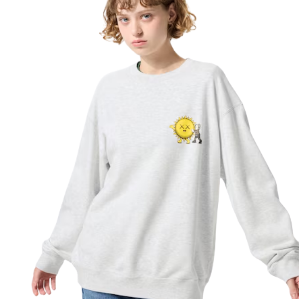 Uniqlo 'KAWS UNIVERSE' Sun & Companion Sweatshirt - Gray - Unisex