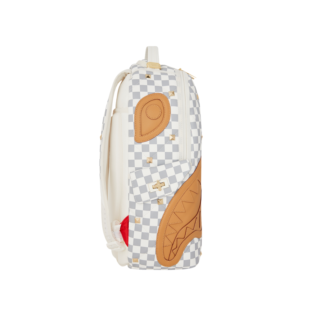 Sprayground Cream Henny Quilt Puff Backpack
