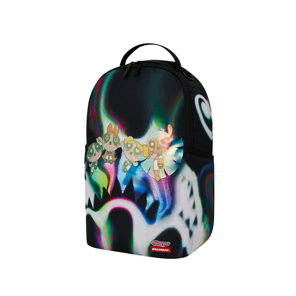 Sprayground Powerpuff Girls Rainbow Holo Shark DLXSR Backpack