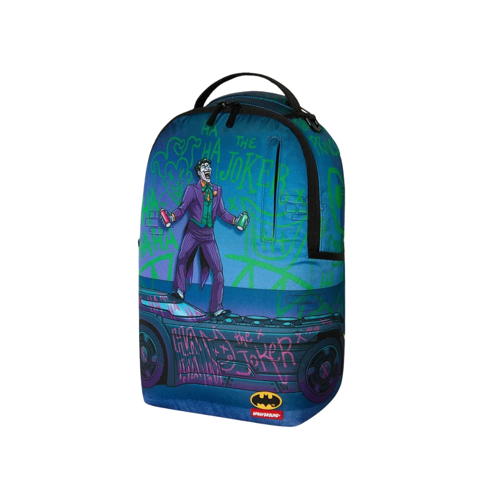 Sprayground DC Joker Tagged Up Batmobile DLXSR Backpack