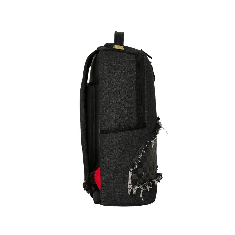 Sprayground Black Denim Tear Shark DLXSV Backpack