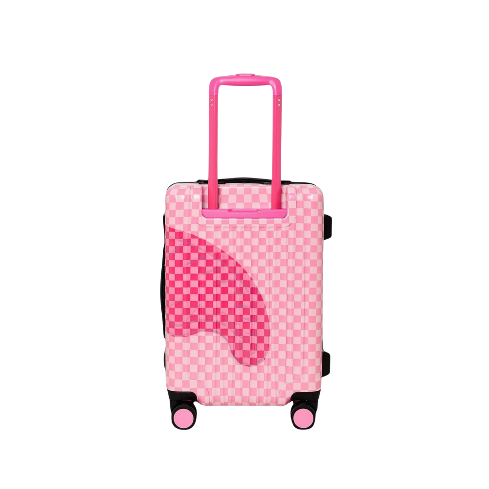 Sprayground Pink Sharks In Paris Patch Carry-on Luggage - crypt.ae
