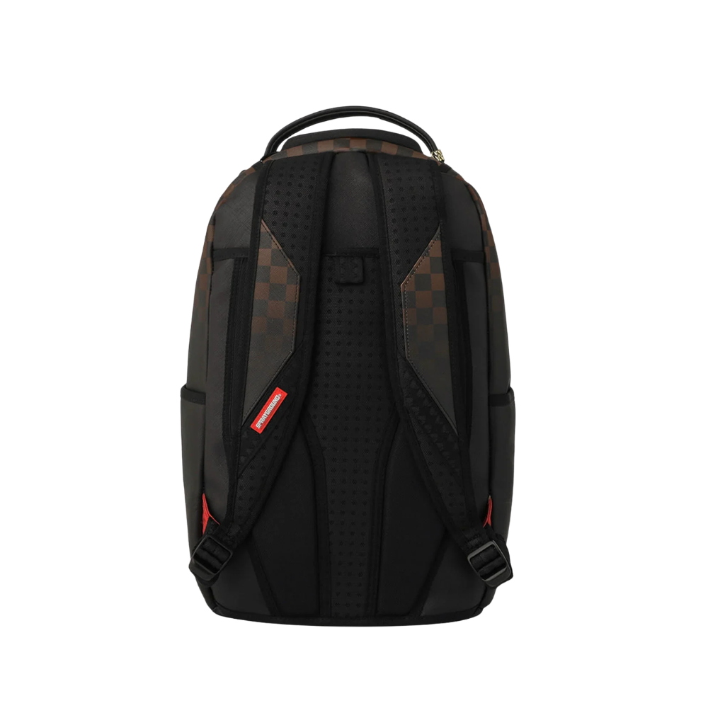 Sprayground Brown Check Ghost Drip DLXSV Backpack
