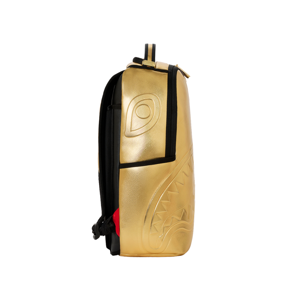 Sprayground Sharks In Paris Gold Drip DLXSV Backpack
