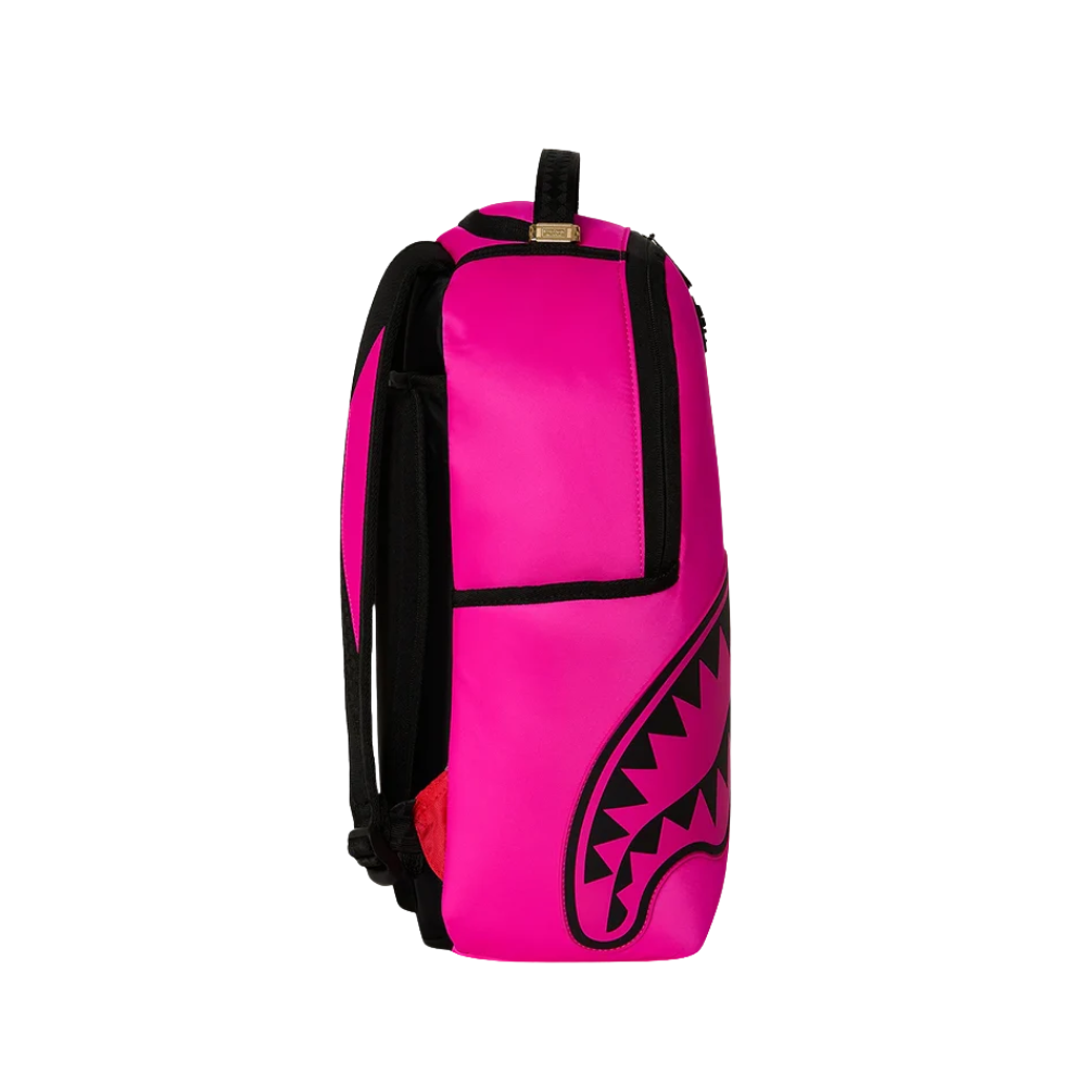 Sprayground Shark Central White Stencil Shark Pink DLXSV Backpack