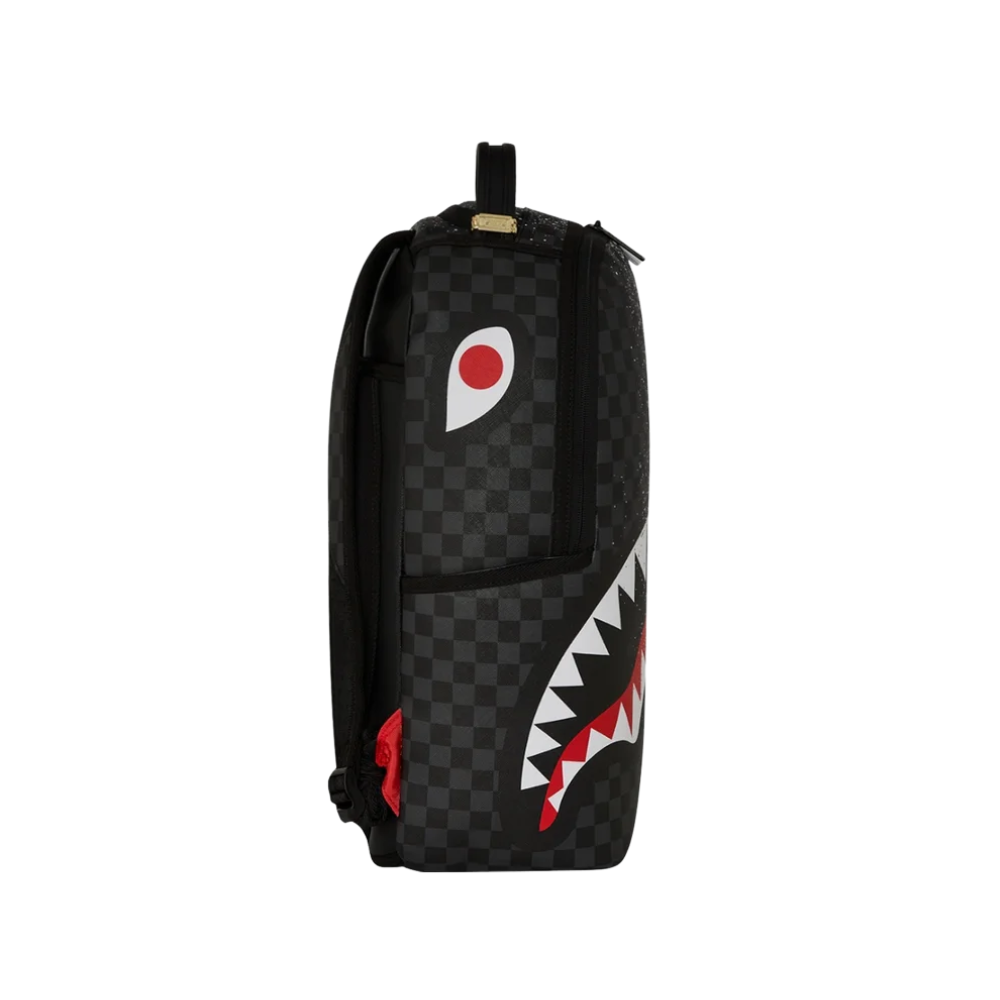 GREY CHECK SCRIBBLE SPLIT DLX BACKPACK