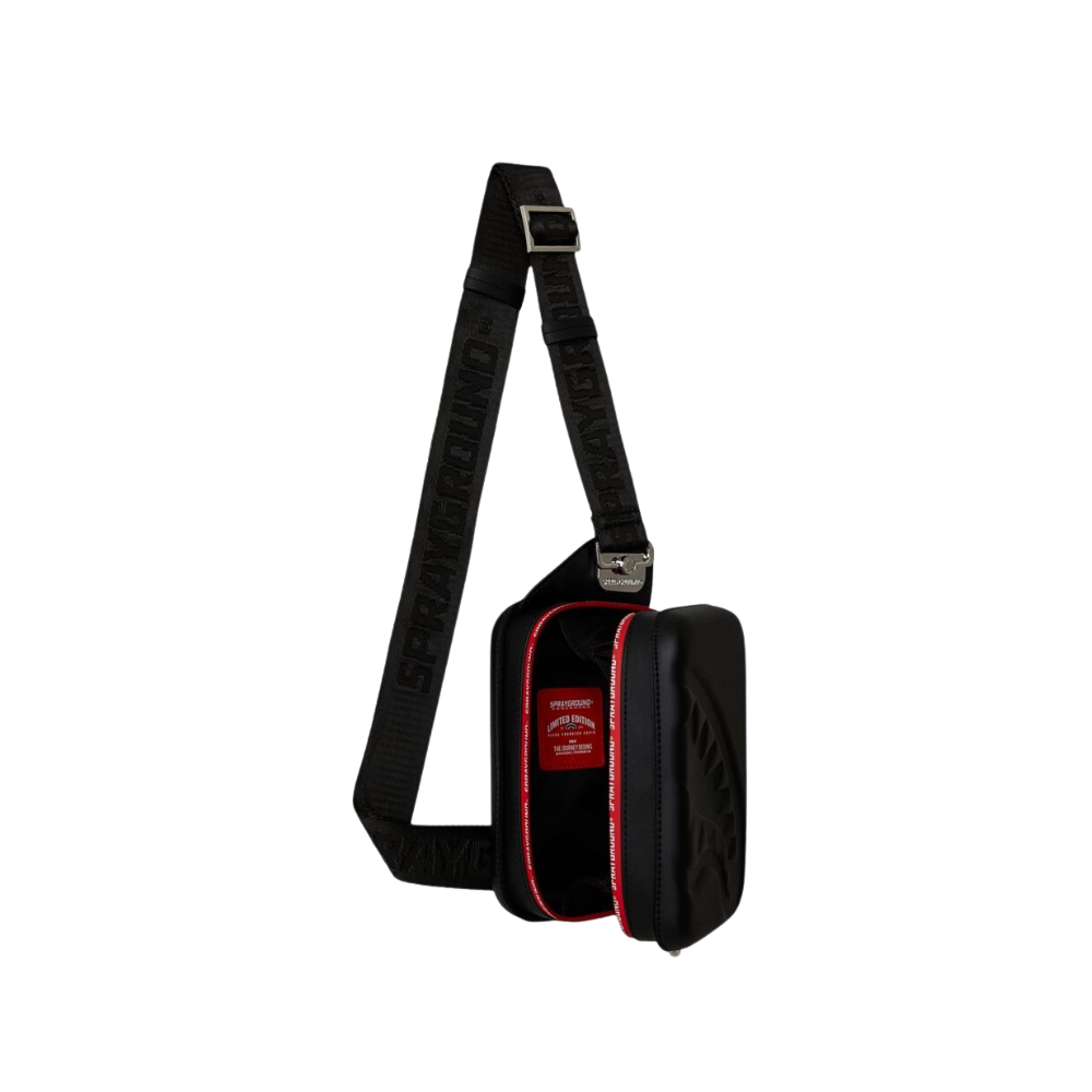 PRINTED ZIP SHARK EMBOSSED SLING