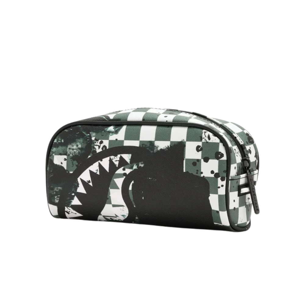 Sprayground Painted Over Check Pencil Pouch