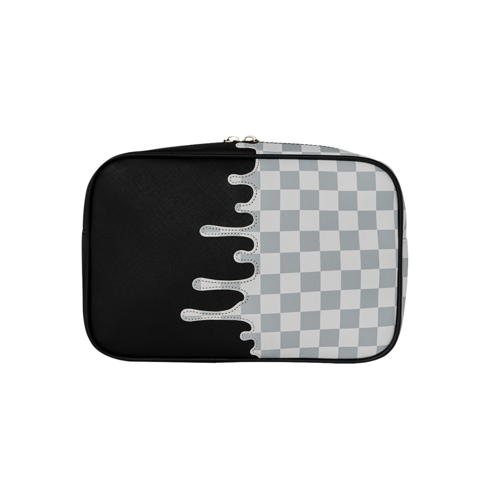 Sprayground Cream Check Side Drip Toiletry Brick