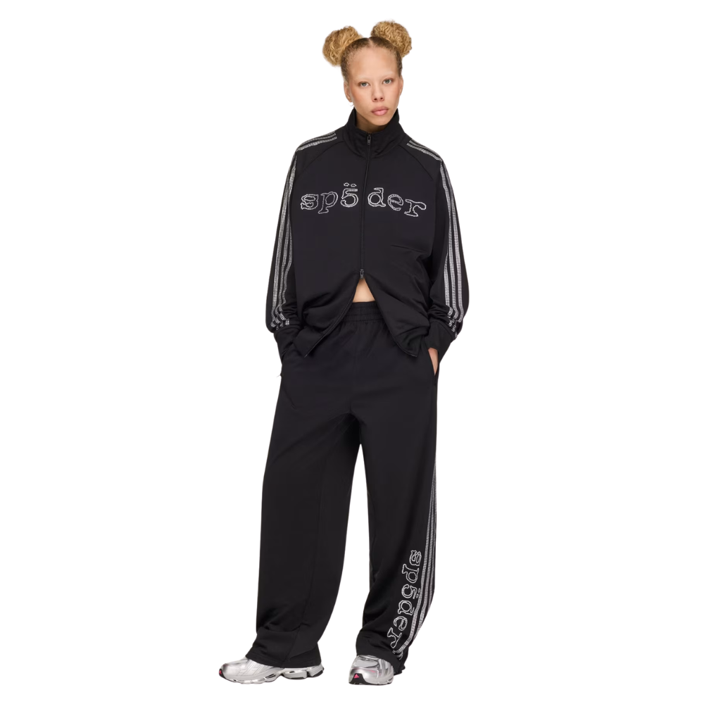 Sp5der Rhinestone track pant black
