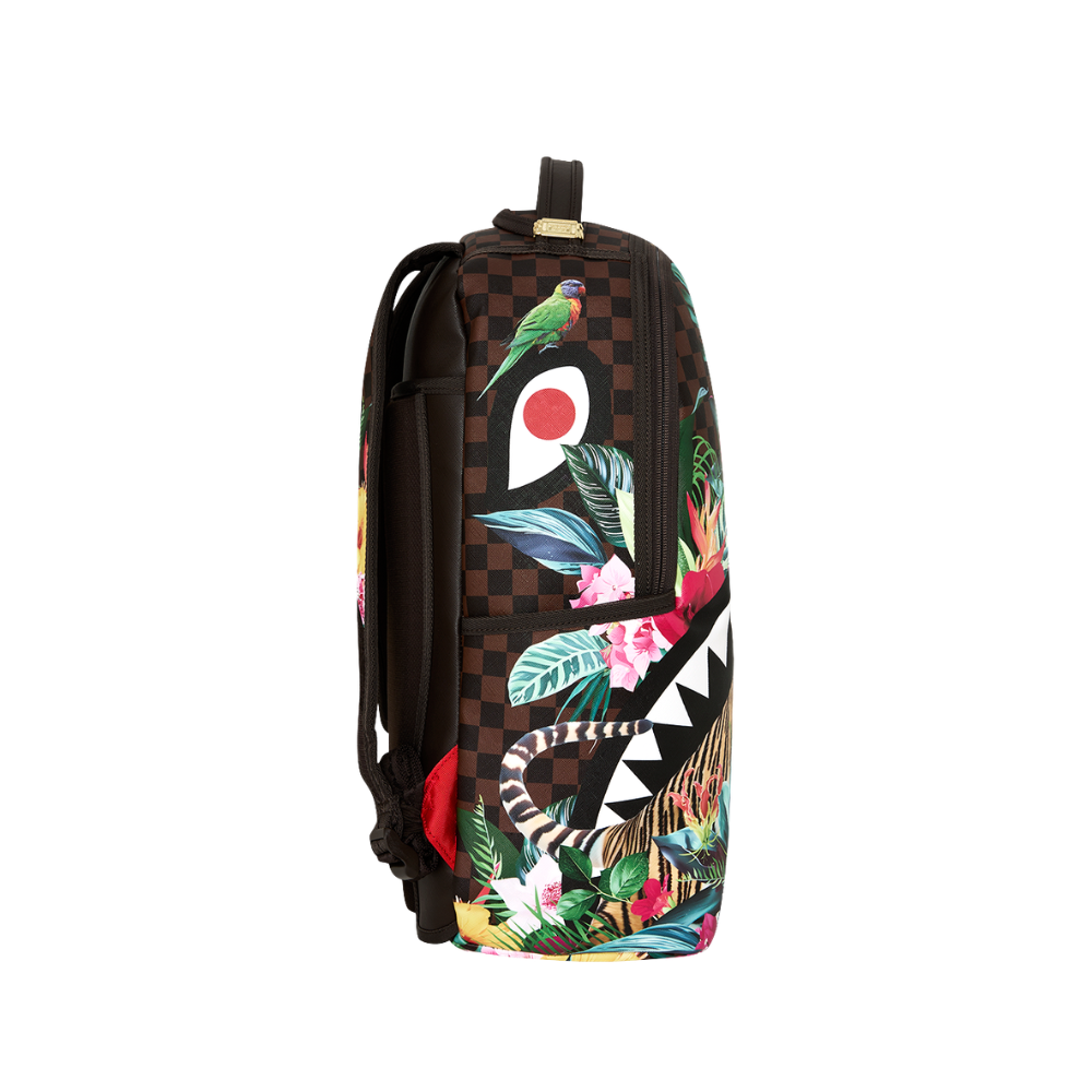 Sprayground SIP Flowering Jungle Shark DLXSV Backpack