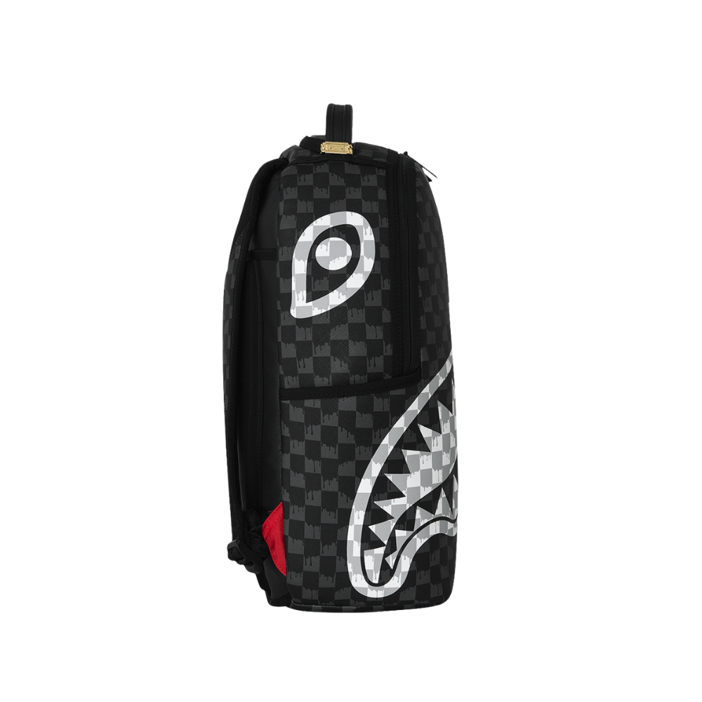 Sprayground Black And White Drip Check DLXSV Backpack