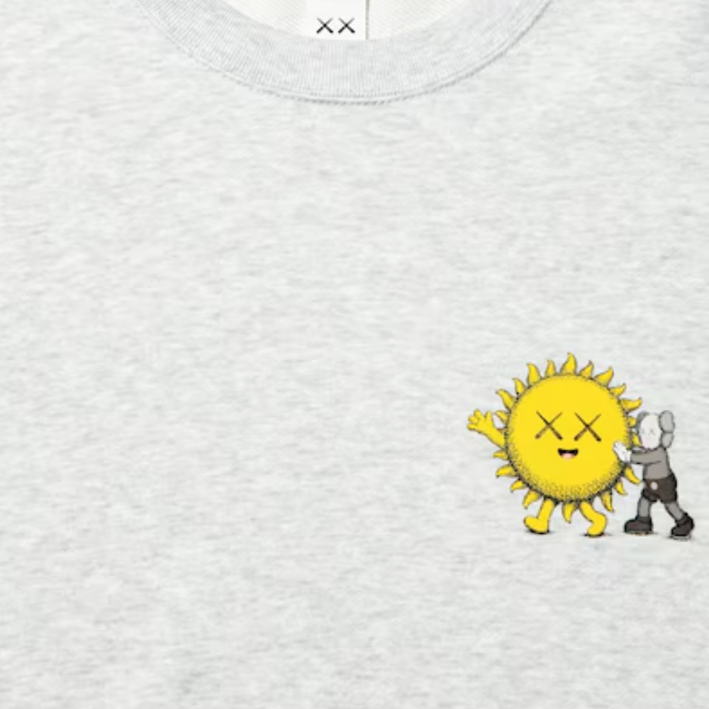 Uniqlo 'KAWS UNIVERSE' Sun & Companion Sweatshirt - Gray - Unisex