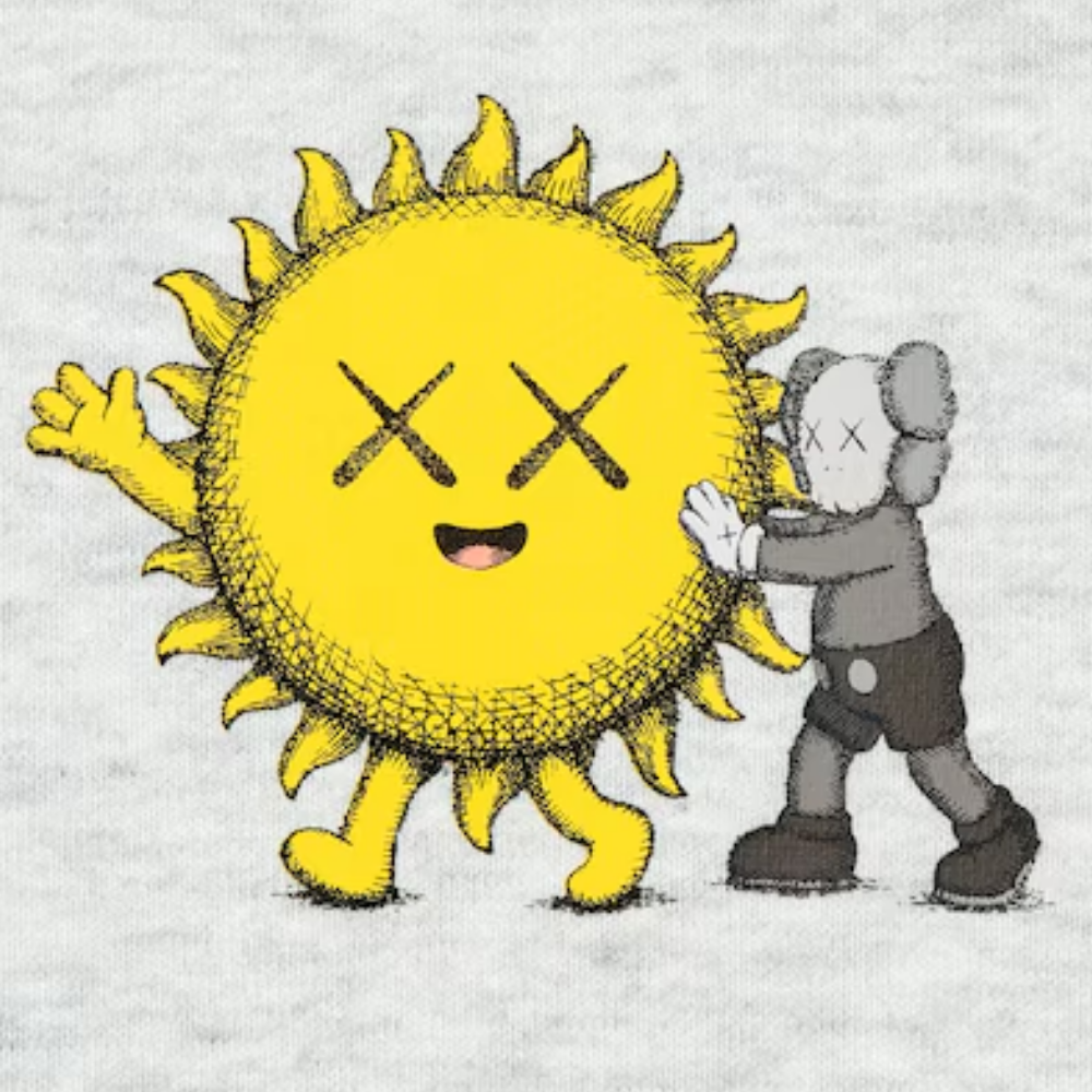 Uniqlo 'KAWS UNIVERSE' Sun & Companion Sweatshirt - Gray - Unisex