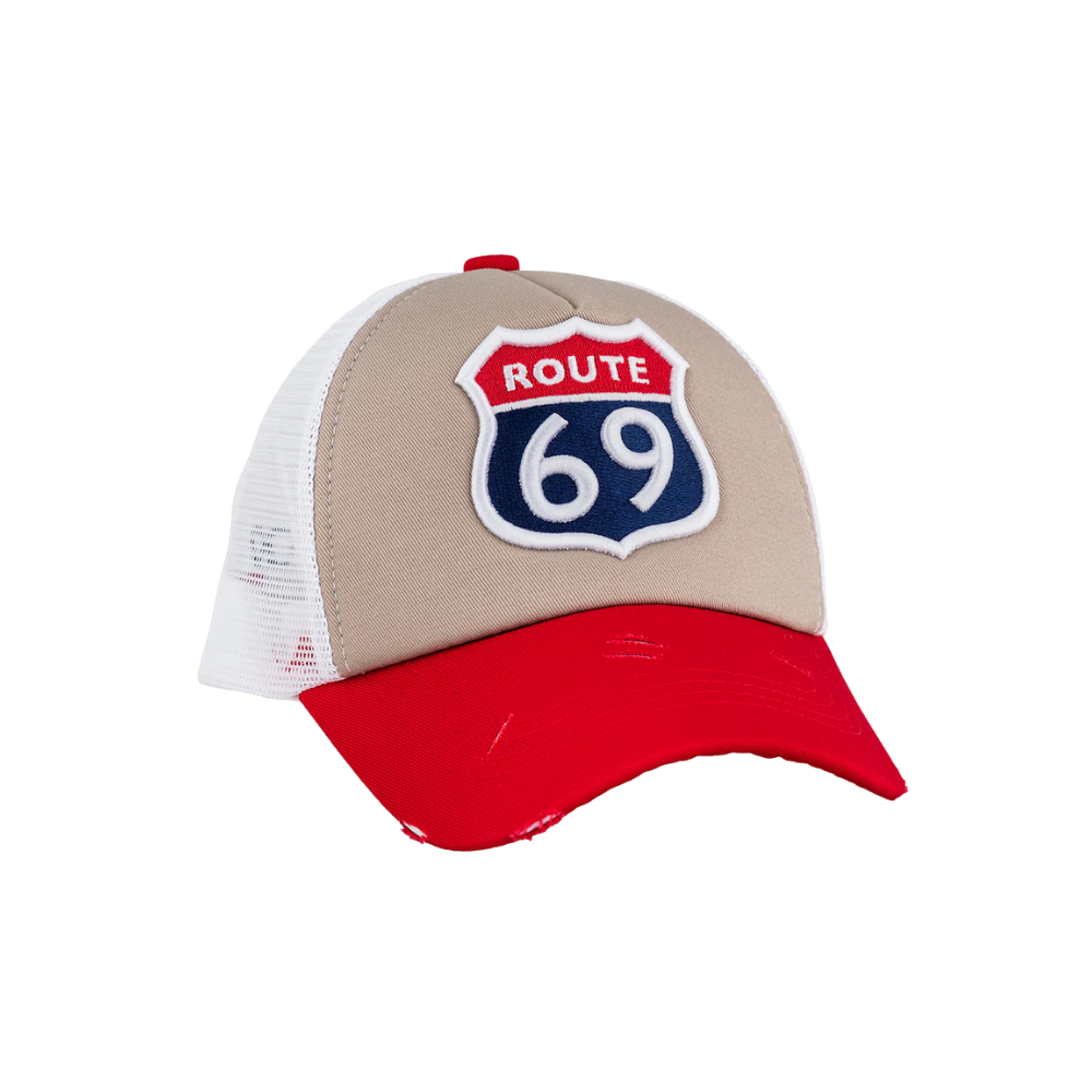 Route 69 Red/Beige/White Cap