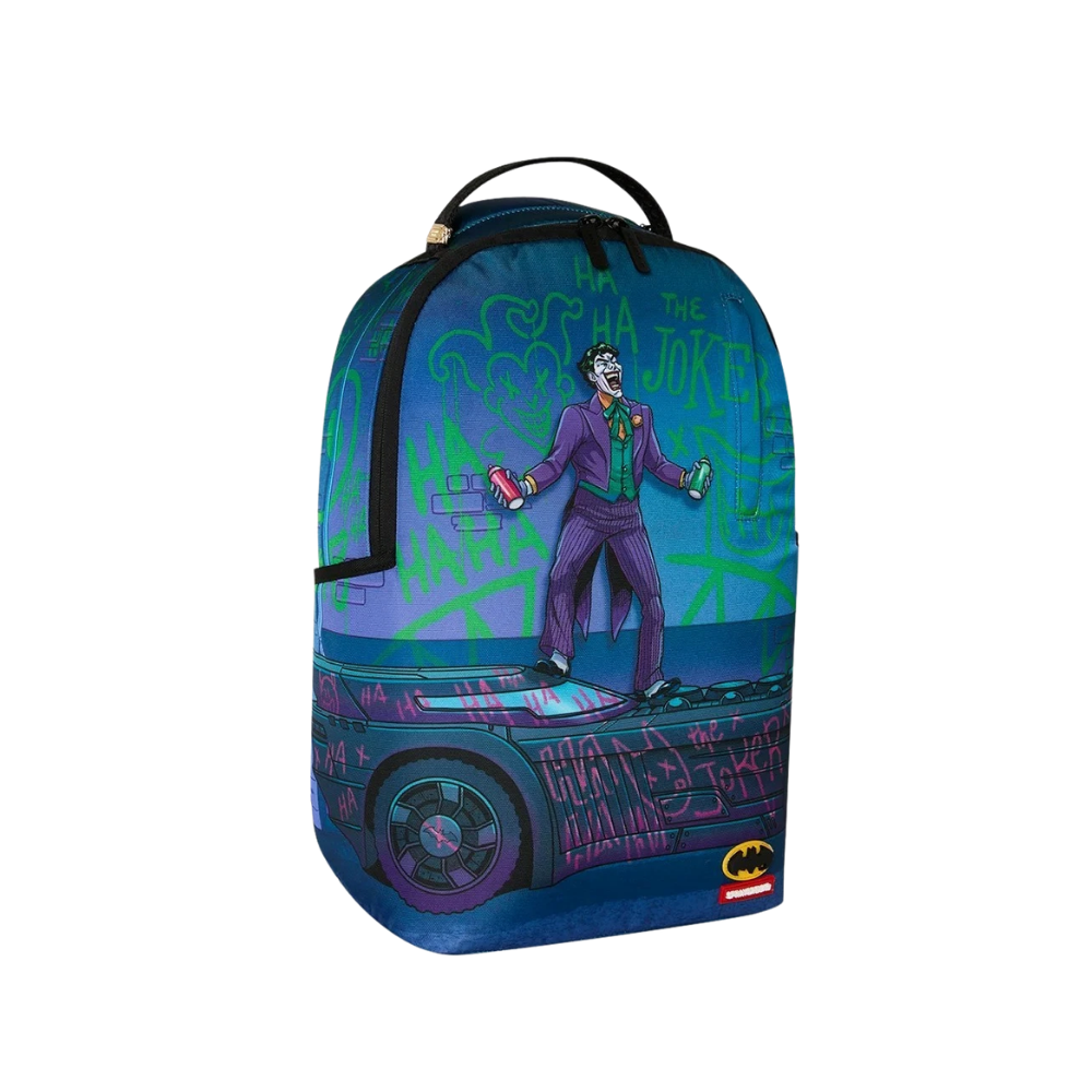 Sprayground DC Joker Tagged Up Batmobile DLXSR Backpack