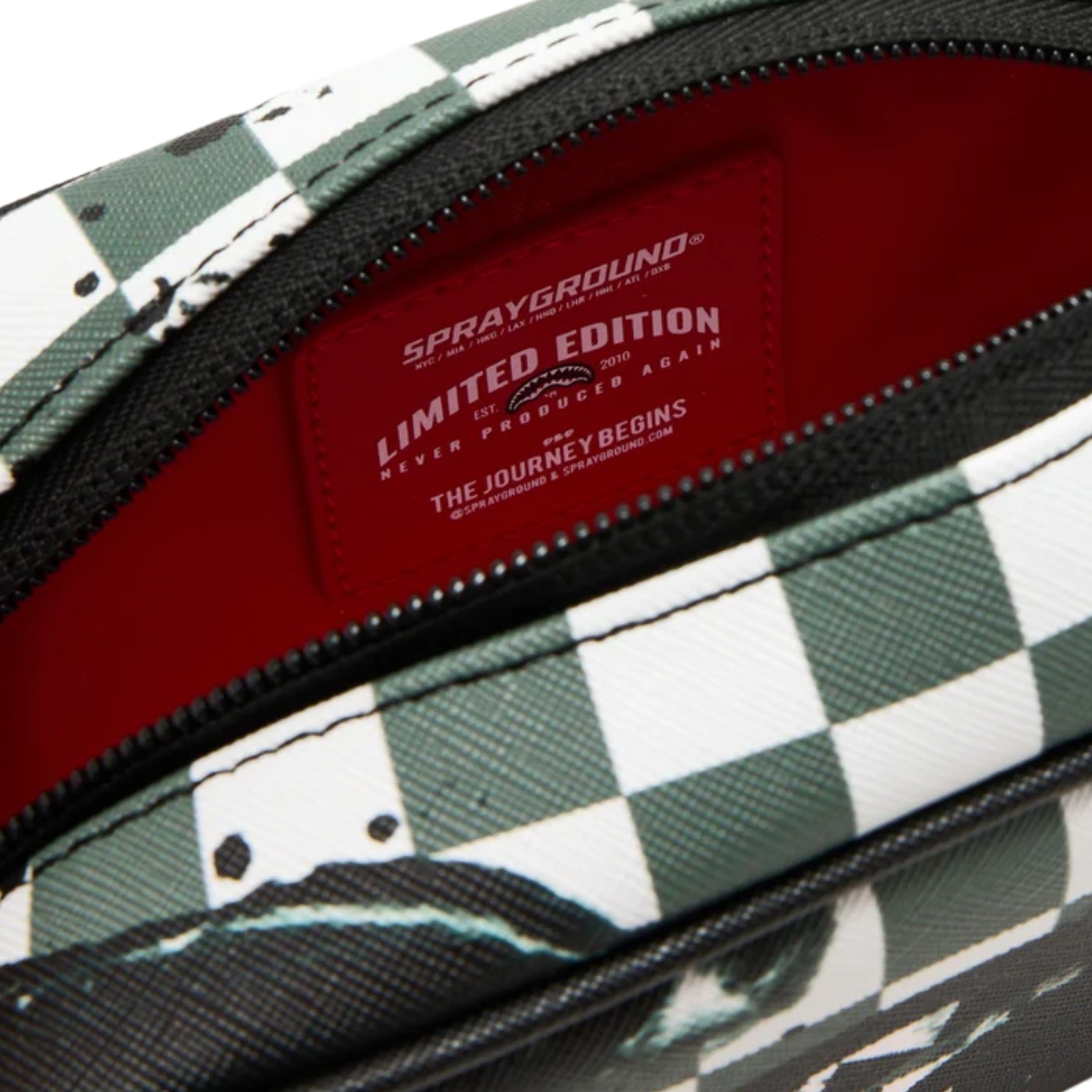 Sprayground Painted Over Check Pencil Pouch