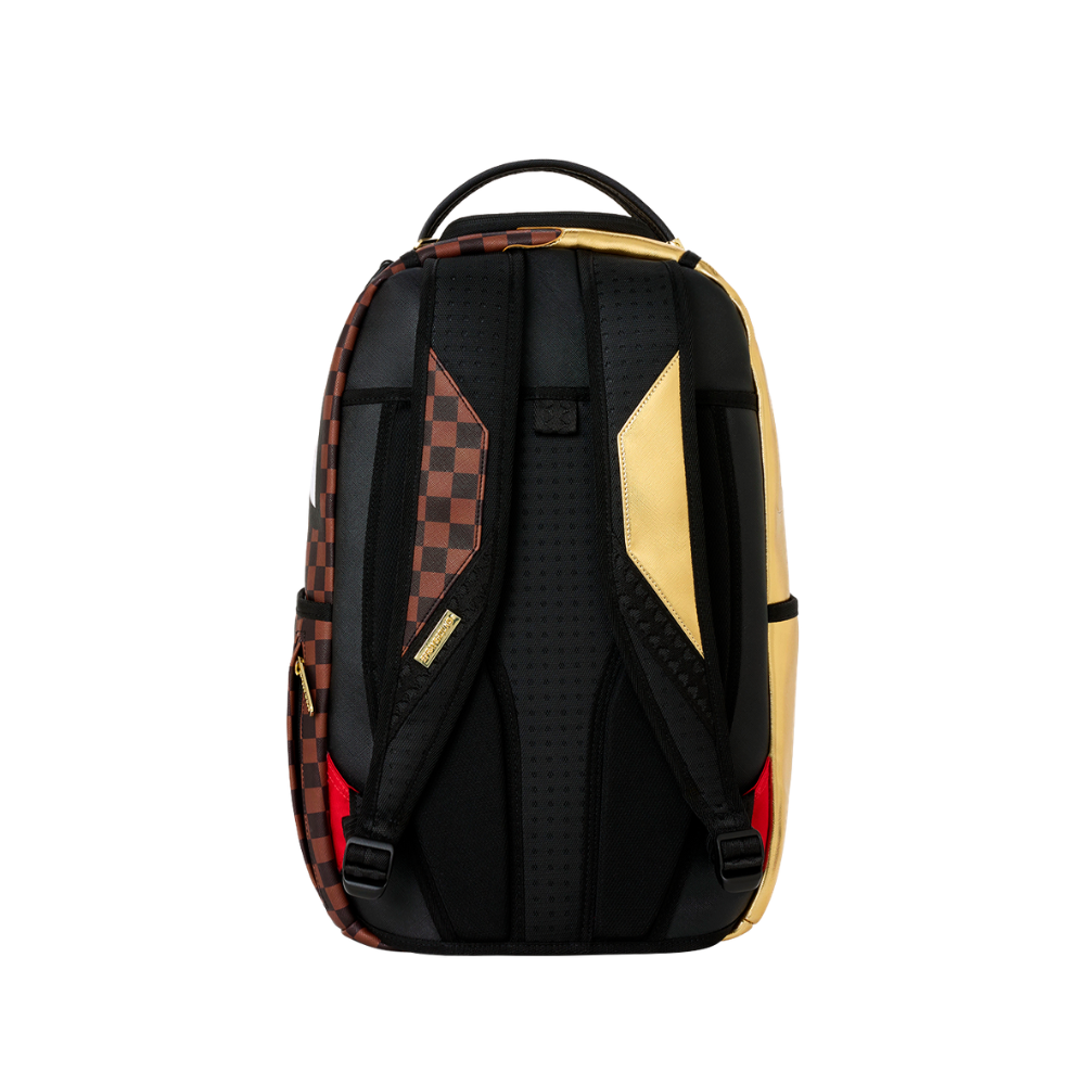 Sprayground Sharks In Paris Gold Drip DLXSV Backpack